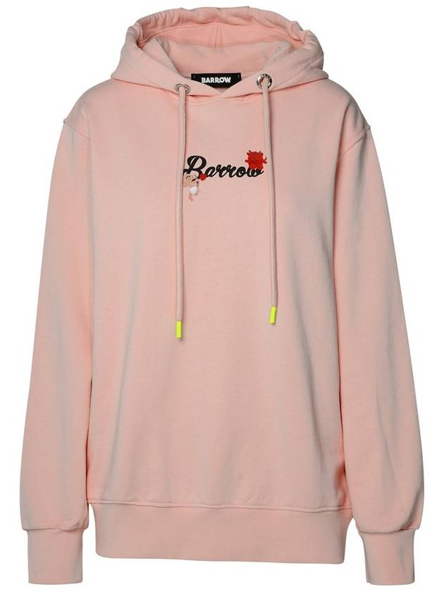 배로우 텍스처 프린트 드로스트링 후디