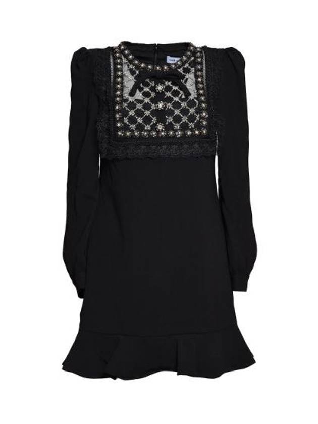 24SS 셀프 포트레이트 숏 원피스 AW23115SABBLACK