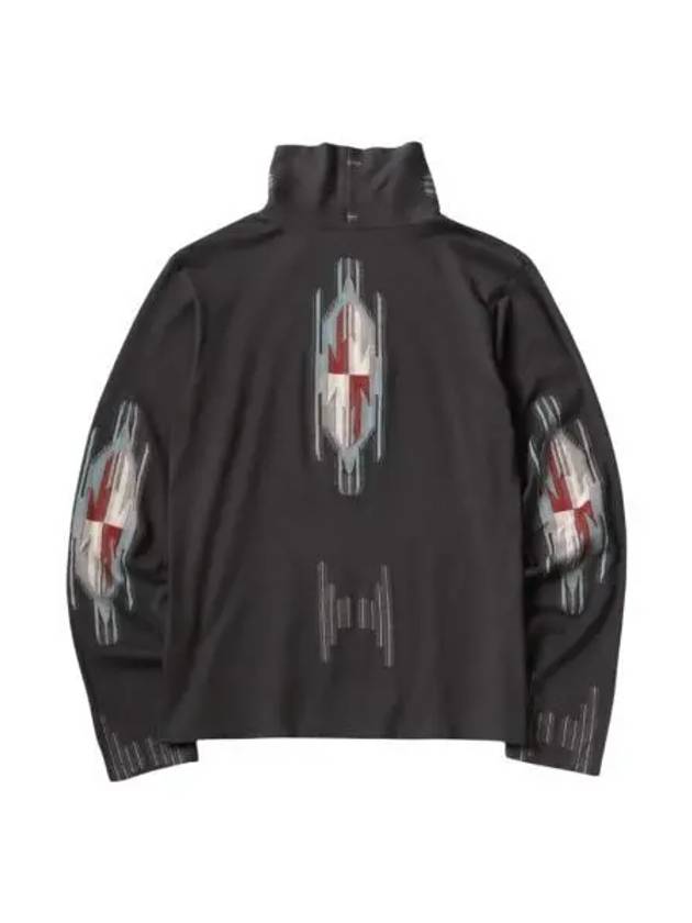 캐피탈 오르테가 저지 하이넥 롱 티셔츠 넥 오르테가 차콜 Kapital Ortega Jersey High Neck Long T Shirt Neck Ortega Charcoal