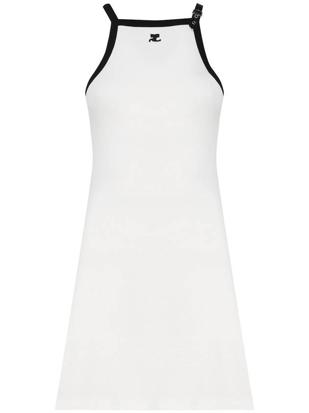 Courreges Cotton Dress With Strap Strap