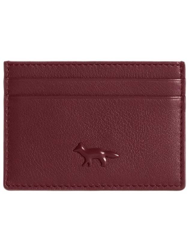 메종 키츠네 프로파일 폭스 카드홀더 다크 버건디 MW05345LC0045 0323