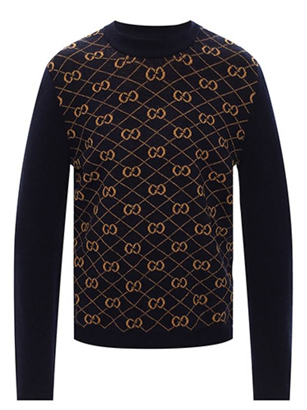 구찌 GG 로고 울 니트 스웨터 블랙 626288 XKBFB 4795 GUCCI