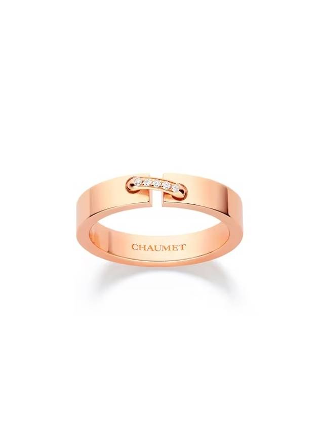 쇼메 CHAUMET 리앙 에비당스 18K 웨딩 밴드로즈 골드 다이아몬드 4mm 080542