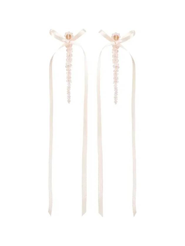 시몬 로샤 보우 리본 드립 이어링 ERG4100903_NUDEROSE