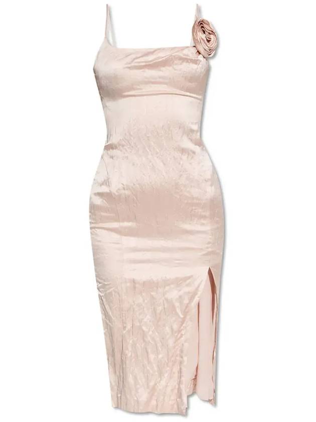 블루마린 새틴 드레스 러칭 효과 P544A242A0_N0115