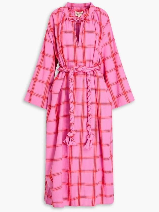 NB07 마라 호프만 여성 원피스 Lysa checked cotton jacquard midi dress