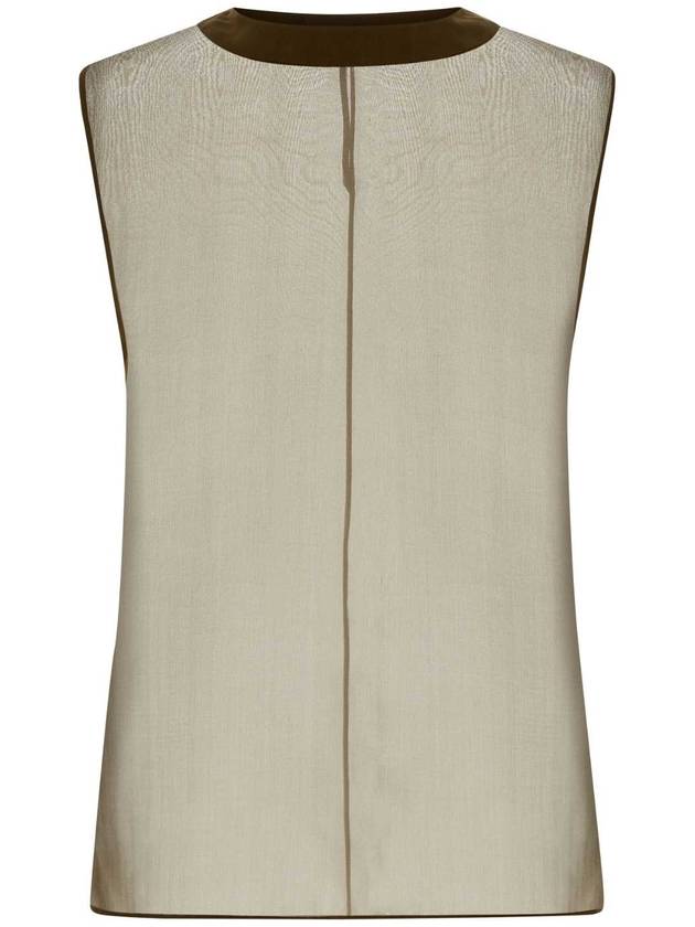 23FW 생로랑 Khaki muslin 탑 766539Y065W 2902