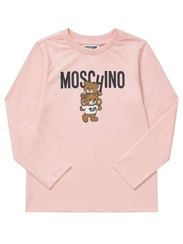 모스키노 HUO00W LAA01 50209 테디베어 로고 프린트 주니어 키즈 긴팔티