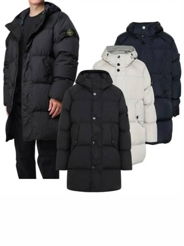 24FW 스톤아일랜드 남성 와펜 패치 크링클랩스 나일론 롱패딩 코트