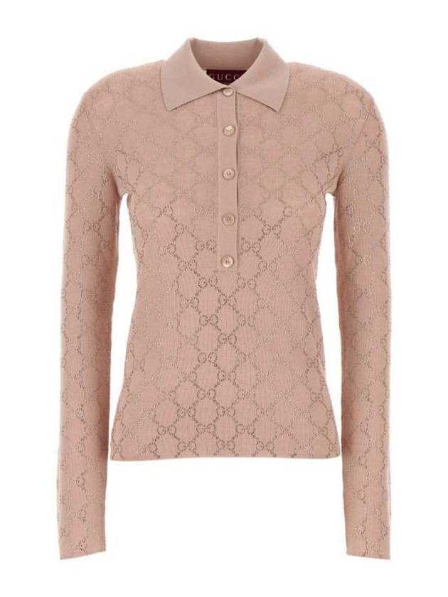 구찌 GG 모노그램 PK 셔츠 핑크