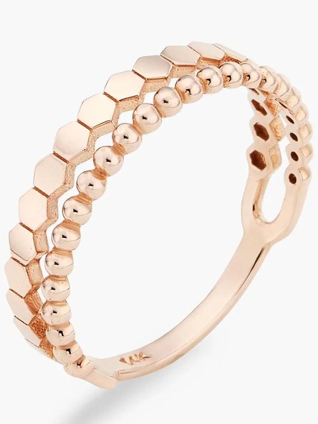 주문후제작 14K 투 썸 라인 헥사곤 반지