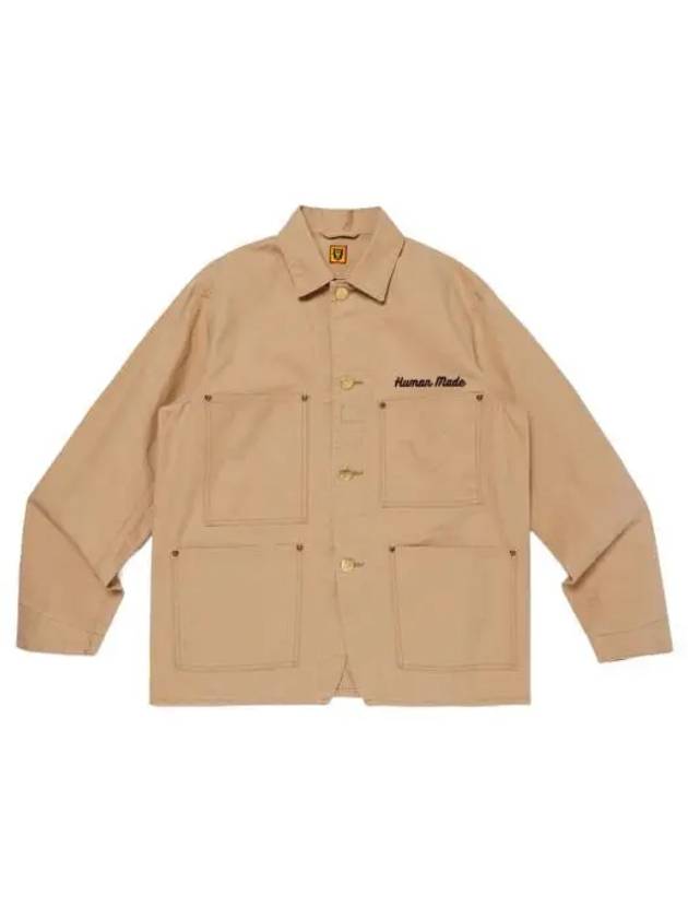 휴먼 메이드 워시드 덕 커버올 자켓 베이지 Human Made Washed Duck Coverall Jacket Beige