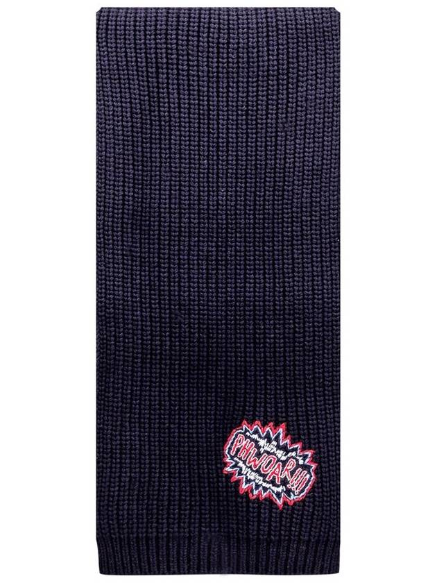 Anya Hindmarch 로고 패치 니트 스카프