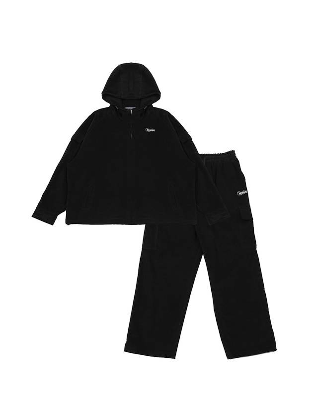 아케인 펑크 코듀로이 카고 셋업 블랙