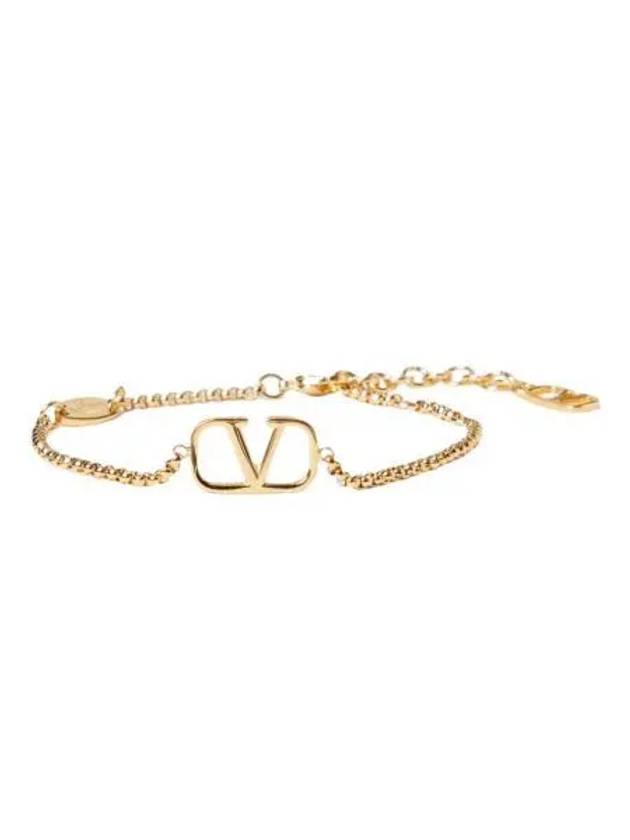 W 발렌티노 브이로고 시그니쳐 메탈 브레이슬릿 골드 W Valentino Vlogo Signature Metal Bracelet Gold