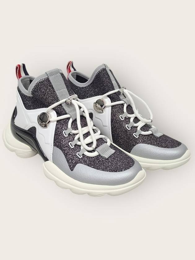 몽클레르 화이트 테르마 스카프 여성 스니커즈 36