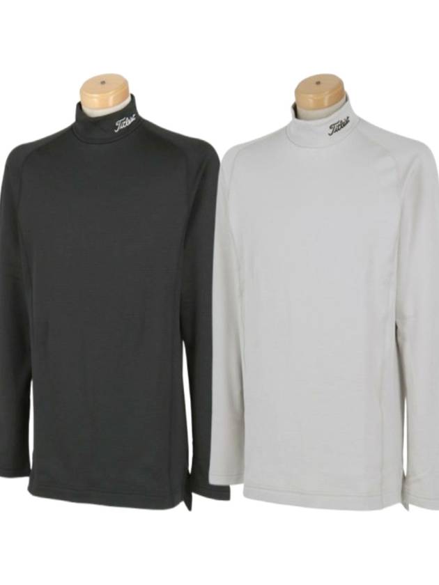 타이틀리스트 긴팔 남성 로고 모크 넥 셔츠 24 FW