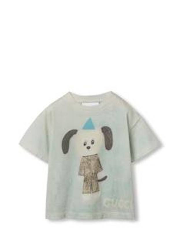 구찌 베이비 프린트 코튼 티셔츠 576871XJGW44333
