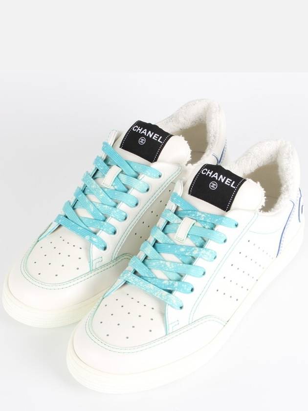 샤넬 백로고 시어링 스니커즈 43 280