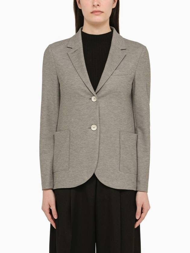 Harris Wharf London Light grey single-breasted cotton jacket