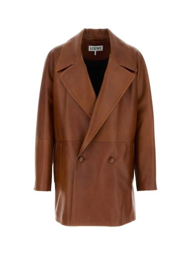 LOEWE Brown nappa leather jacket H526Y34L22 EARTHBROWN