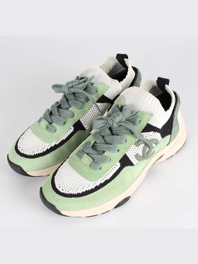 샤넬 cc 로고 니트 스니커즈 37 240