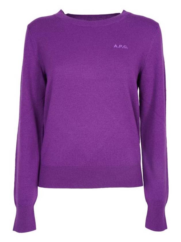 아페쎄 니나 버진 울 니트탑 바이올렛 퍼플