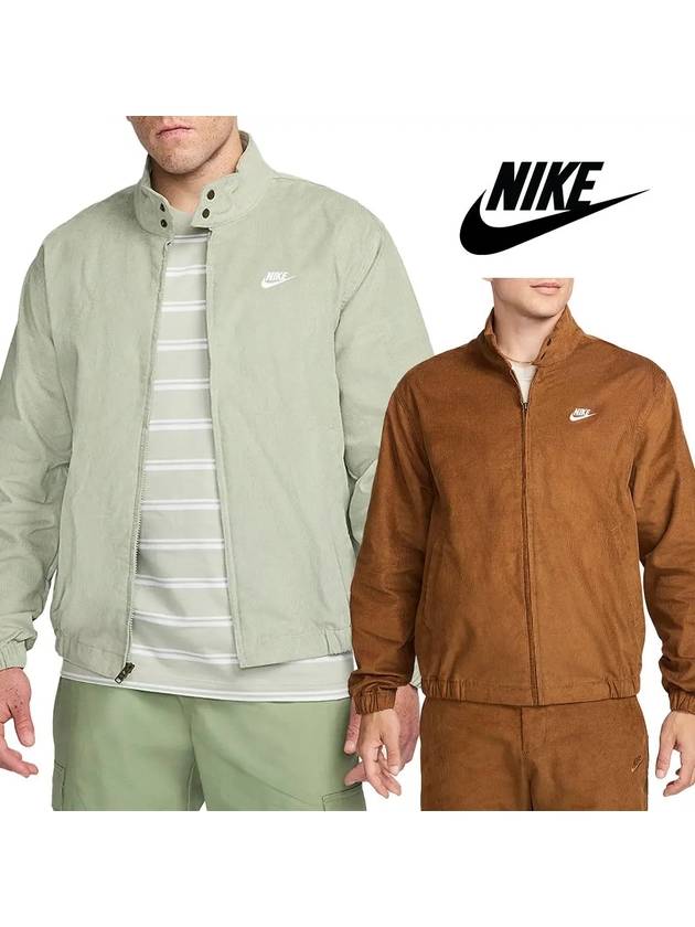 나이키 바람막이 코듀로이 해링턴 탑 재킷 2컬러 라임 브라운