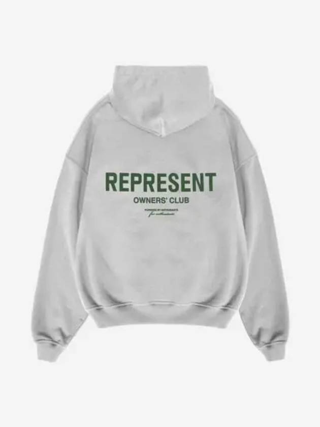 리프레젠트 오너스 클럽 후디 애쉬 그레이 레이싱 그린 Represent Owners Club Hoodie Ash Grey Racing Green
