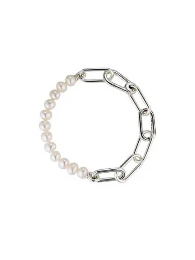 W 판도라 미 트리티드 프레쉬워터 컬쳐드 펄 브레이슬릿 스털링 실버 화이트 W Pandora Me Treated Freshwater Cultured Pearl Bracelet Sterling Silver White