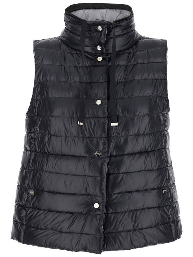 HERNO PI001844D12017Z9394 조끼 후드 senza manica 프레스 스터드 포켓 프레스 스터드 구스 다운 N 나일론 울트라라이트