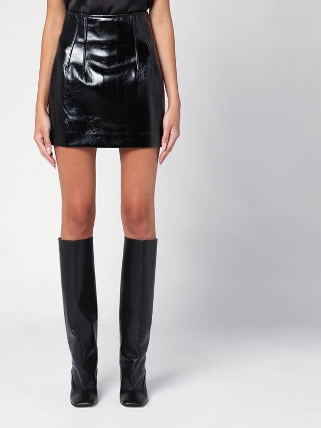 THE ANDAMANE Black Shelby mini skirt