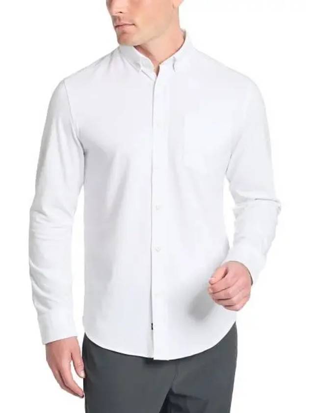 케네스콜 맨즈 슬림핏 플레인 화이트 퍼포먼스 긴팔 롱슬리브 버튼다운 셔츠 화이트 9864664
