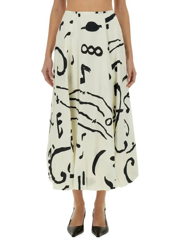 알리시 그래픽 프린트 미디 스커트 105009_P5051LT