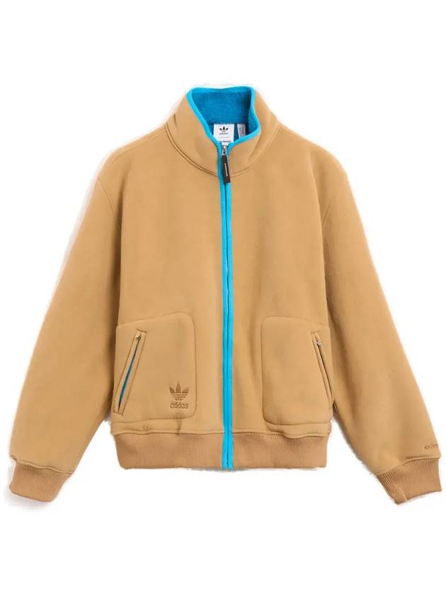 Adidas Originals X Wales Bonner 로고 자수 플리스 재킷 JJ2937_None