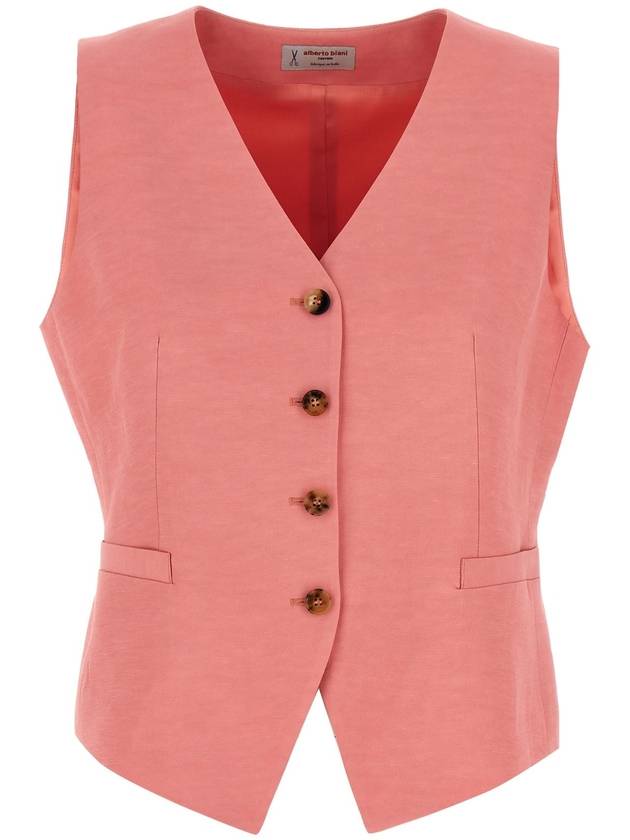 ALBERTO BIANI 리넨 비스코스 조끼 GG817VI009149