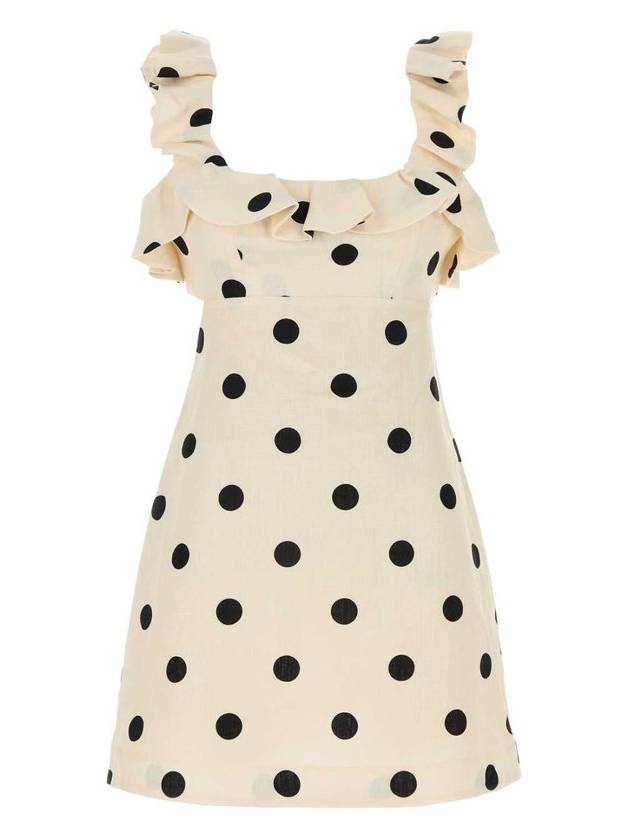 짐머만 크러쉬 프릴 러플 미니 드레스