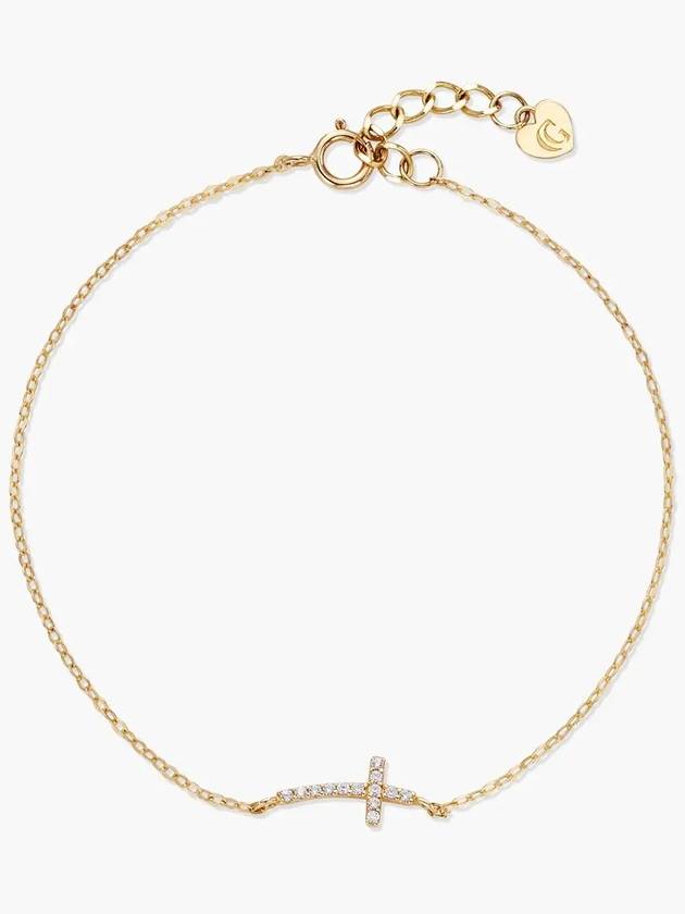 주문후제작 14K 십자가 스톤 팔찌