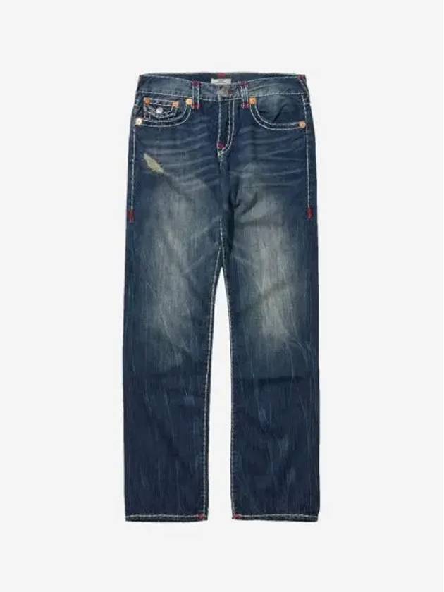 트루릴리젼 리키 빈티지 슈퍼티 리지드 플랩 다크 워시 True Religion Ricky Vintage Super T Rigid Flap 1 2 Old Fashion Dark Wash