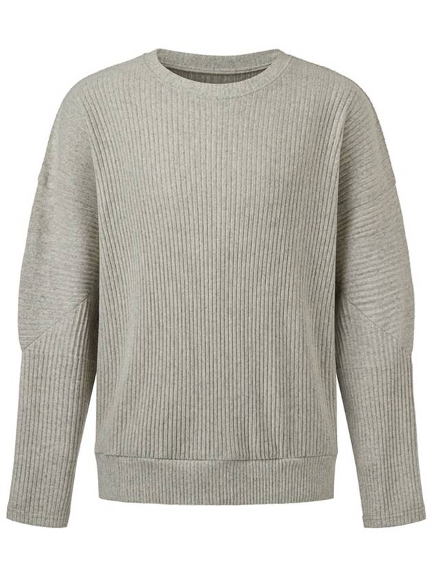 남성 소프트 기모 플리츠 라운드넥 티셔츠 에크루