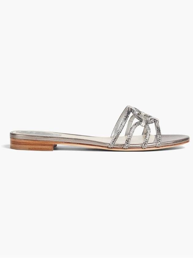 NB07 르네 까오빌라 여성 샌들 Clippy crystal embellished satin sandals