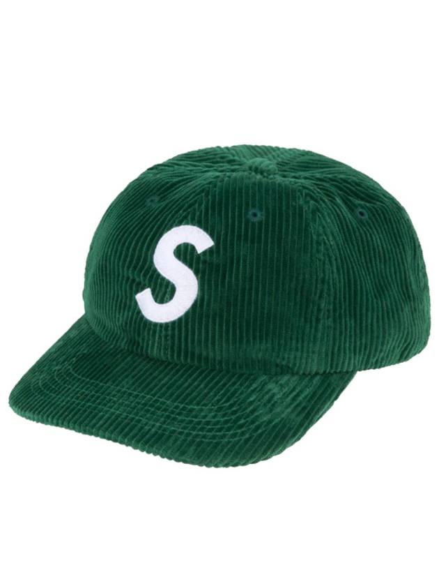 23FW 슈프림 코듀로이 S 로고 6 패널 캡 그린 FW23H91