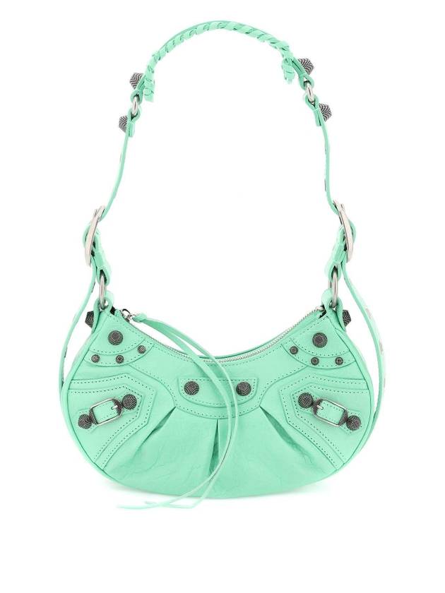 발렌시아가 르 카골레 XS 램스킨 숄더 백 라이트 그린