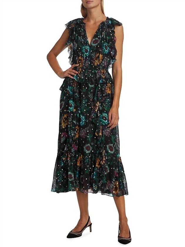 블랙 아이리스 아드리엔 드레스 Adrienne Dress In Black Iris