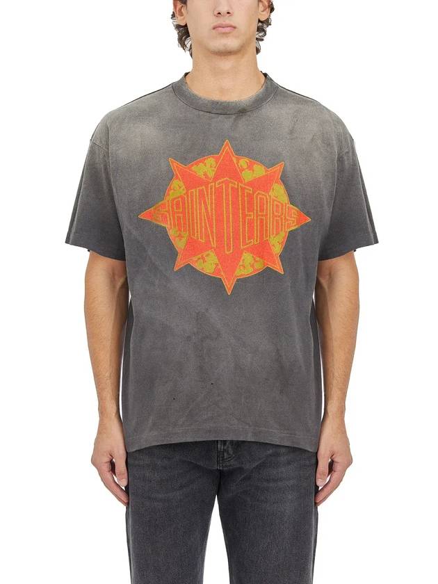 SAINT MXXXXXX Ceremony Used Effect 티셔츠 SMYS10000C45_BLACK