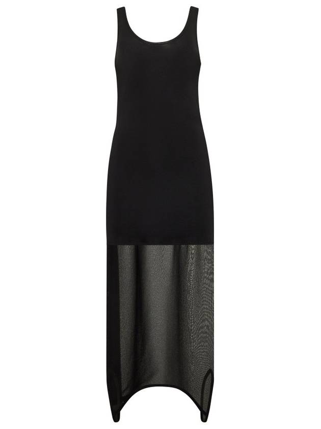 펜디 비대칭 헴 슬리브리스 롱 드레스