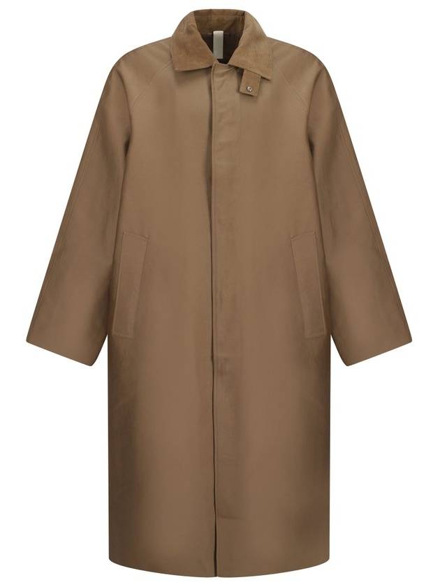 선플라워 라글런 스트레이트 헴 트렌치 코트