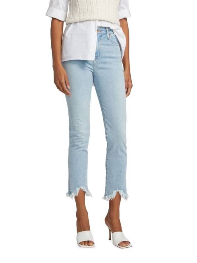 리버 하이라이즈 스트레이트 레그 크롭 진 River High Rise Straight Leg Cropped Jeans