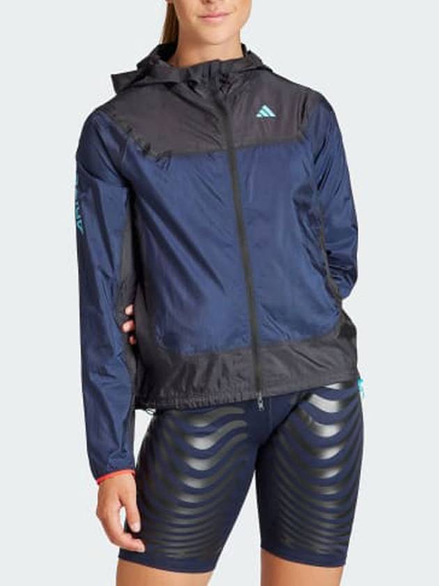 아디다스 여성 아디제로 러닝 라이트웨이트 자켓 바람막이 Legend Ink