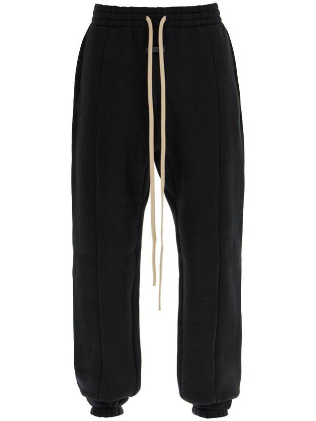 피어오브갓 드로스트링 플리스 트랙 팬츠 블랙